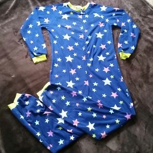 One Piece Zip Up Star Pajamas